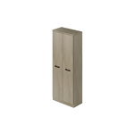 Armadio Porta scope con ripiani in Legno Argilla 182 cm Multiuso