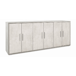 Mobile Cemento Bianco TV Moderno 6 Ante Armadio Credenza 200 cm Legno