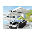 Pergola 3.6x3 mt in Acciaio Alluminio Gazebo da Giardino con Tenda Pergolato