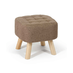 Pouf Quadrato Marrone Puff Sgabello Poggiapiedi Pouffe per Divano Desing Salotto