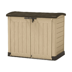 Keter Box per Esterno Resina Pavimento Lavoro Beige Compatto da Giardino Armadio