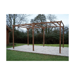 Pergola in Legno 3x5 Gazebo NO Copertura Carport Posto Auto da Giardino Garage