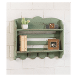 Portachiavi a Parete Verde Shabby Libreria da Muro Appendichiavi Ingresso Legno