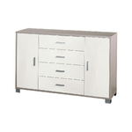 Mobile Credenza 2 Ante 4 Cassetti Bianco Olmo Madia Contenitore Buffet Salotto