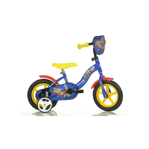 Bicicletta-10-Pollici-Sam-il-Pompiere-2-3-4-anni-Pedali-Bici-con-Rotelle-Bimbo
