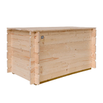 Cassapanca Baule in Legno 130 cm Contenitore Multiuso con Coperchio