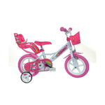 Dino Bikes Bicicletta Bambina 12 Pollici 3 4 5 Anni Unicorno con Rotelle Freno Bici Bimba