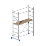 Trabattello h 2.1 Alluminio con Ruote Scala Mobile Ponteggio Bricolage Pittura