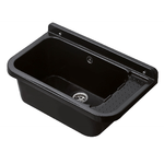 Pilozzo per Esterno Lavello a Muro 60x34 cm Lavabo Nero da Lavanderia