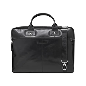 Dbramante1928 Kronborg Borsa Messenger in Pelle per Laptop 16" - Nero