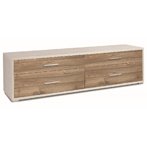 Mobile TV 4 Cassetti Moderno Credenza 180 Bianco Noce Cassettiera Legno -  PagineGialle Shop