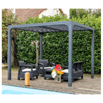 Pergola Bioclimatica 3x2.4 mt in Alluminio Gazebo da Giardino Terrazzo Pergolato