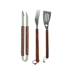 Set Attrezzi Utensili per Barbecue Inox Pinza Forchettone Paletta Kit Accessori