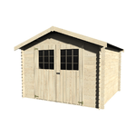 Casetta in Legno 3x3 mt 28 mm Block House Moderna Porta Attrezzi da Giardino