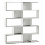 Libreria Modulare Bianco Geometrica Moderna Mensole Scaffale Ufficio