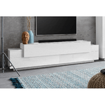 Porta TV Bianco Credenza con Ante a Ribalta 200 Mobile Basso Soggiorno