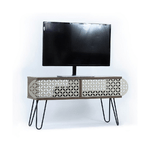 Mobile Moderno Porta TV Noce Nero Industrial da Soggiorno Basso Design in Legno