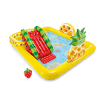 Piscina con Scivolo Parco Giochi per Bambini Intex Gonfiabile Frutta con Palline