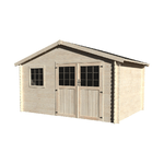 Casetta in Legno 4x3 metri 34 mm Block House Moderna Porta Attrezzi da Giardino