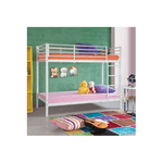 Struttura 2 Letti Singoli a Castello 90x190 Bianco con Doghe Cameretta Bambini