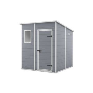Keter Casetta da Giardino Box Portattrezzi da esterno MANOR PENT 6X6 in resina 183,5x185x200,5h grigio