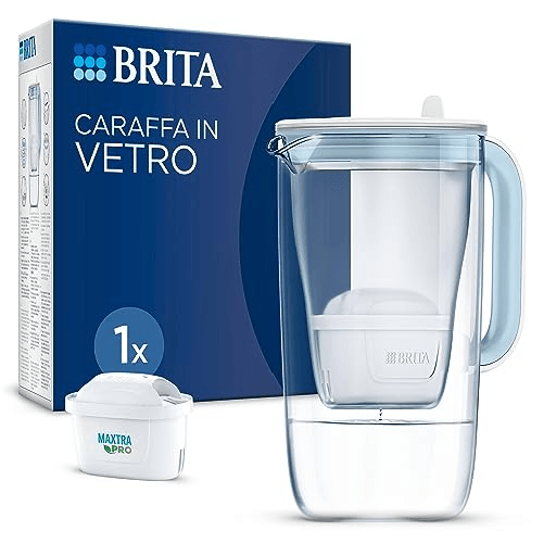 Brita Caraffa in vetro Light Blue (2.5L) incl. 1x filtro MAXTRA PRO All-in-1 - Caraffa di design premium