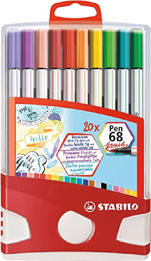 Pennarello-STABILO-Pen-68-Brush---Astuccio-da-20-colori