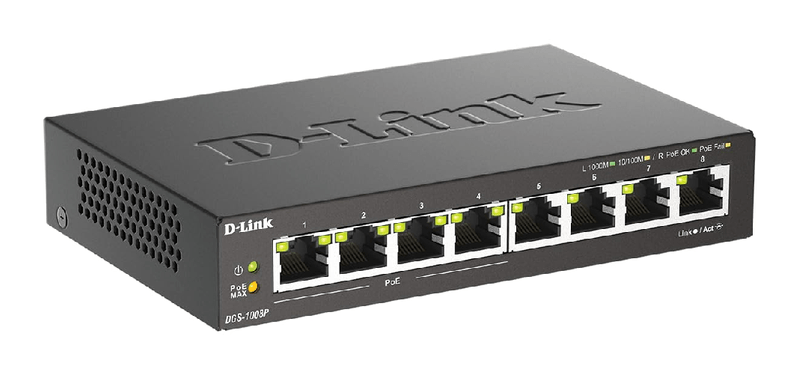 D-Link-DGS-1008P-Switch-Gigabit-8-Porte-PoE