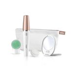 Braun FaceSpa Face Spa Depilatore Donna Epilatore Viso, Accessori Inclusi, Specchio e Pochette, Rivitalizza il Viso