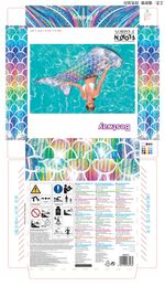 Bestway-43413-galleggiante-da-piscina-e-da-spiaggia-Multicolore-Fantasia-PVC-Materassino-galleggiante