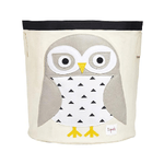 3 Sprouts Owl storage box Custodia di conservazione Rettangolare Poliestere Bianco