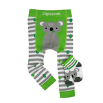 Zoocchini Leggings e Calzini Antiscivolo Koala -  6-12 mesi