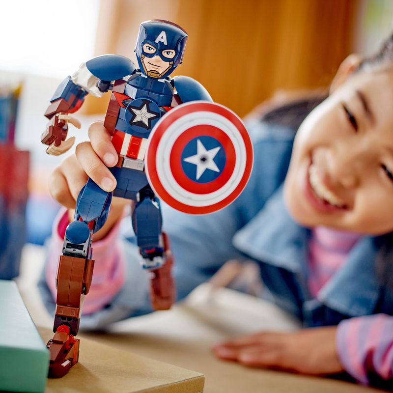 LEGO-Marvel-76258-Personaggio-di-Captain-America-Gioco-da-Costruire-per-Bambini-con-Scudo-Collezione-Supereroi-Avengers