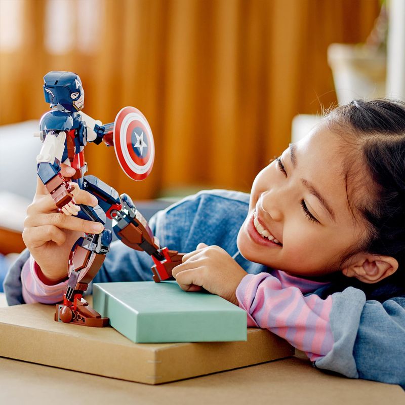 LEGO-Marvel-76258-Personaggio-di-Captain-America-Gioco-da-Costruire-per-Bambini-con-Scudo-Collezione-Supereroi-Avengers