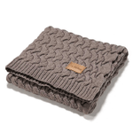 Coperta Neonato 100% Lana Merino -  Chocolate