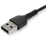 StarTech.com-Cavo-di-Ricarica-USB-A-a-USB-C-da-2m---Resistente-Cavetto-USB-C-Dati-e-Ricarica-Veloce-da-USB-2.0-a-USB-Type-C-3A-Guaina-in-TPE-e-Fibra-Aramidica-M-M-Nero--RUSB2AC2MB-