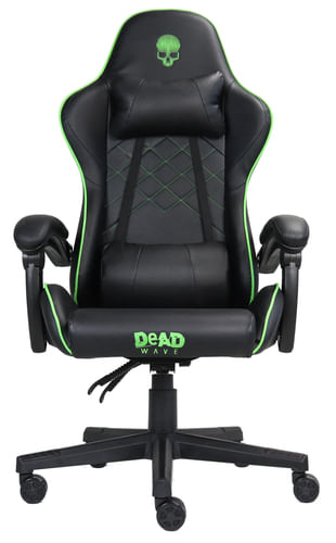 Deadwave-DWGT0007-sedia-per-videogioco-Sedia-da-gaming-per-PC-Seduta-imbottita-Nero-Verde