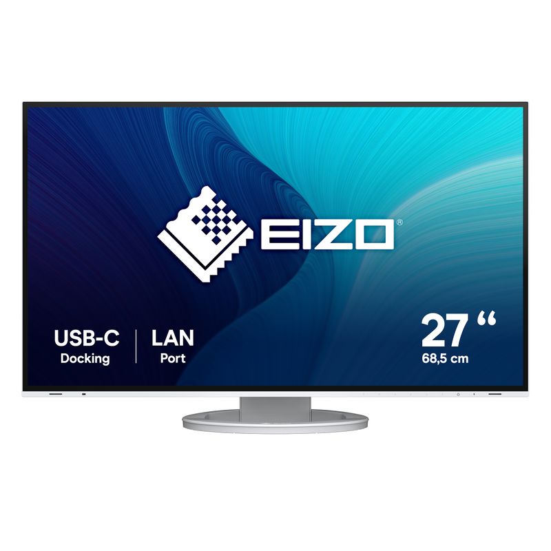 Eizo-Monitor-27-Led-Ips-2560X1440-16-9-5Ms-350-Cdm-Dp-Hdmi-Pivot-Usb-C-Lan-Multimediale-Flexscan-Bianco