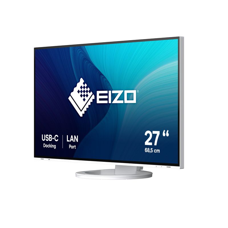 Eizo-Monitor-27-Led-Ips-2560X1440-16-9-5Ms-350-Cdm-Dp-Hdmi-Pivot-Usb-C-Lan-Multimediale-Flexscan-Bianco
