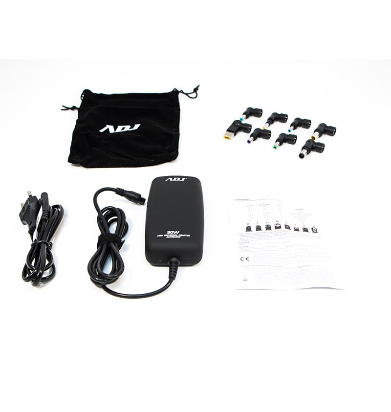 Alimentatore-Notebook-90W-Mini-Bk-8-Connettori-3Pin-Auto-Adj