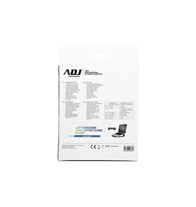 Alimentatore-Notebook-90W-Mini-Bk-8-Connettori-3Pin-Auto-Adj