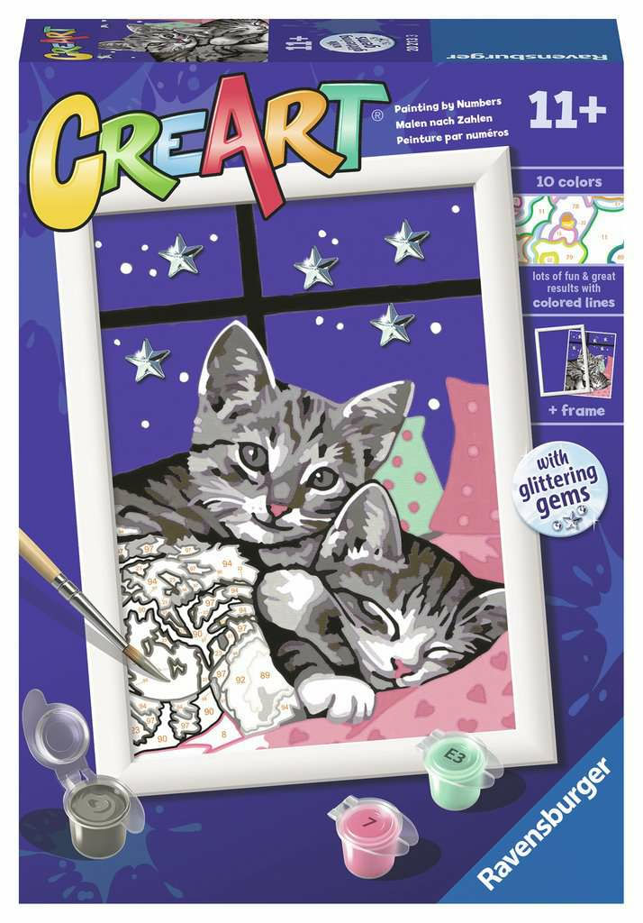 Ravensburger-Sleepy-Kitties-Colore-per-kit-di-verniciatura-in-base-ai-numeri