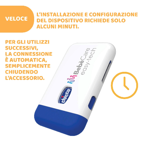 Chicco-Bebecare-Easy-Tech-Dispositivo-Anti-Abbandono-Universale-Per-Seggiolino-Auto-Bianco-Blu-‎16-x-11-x-2.5-cm-60-grammi