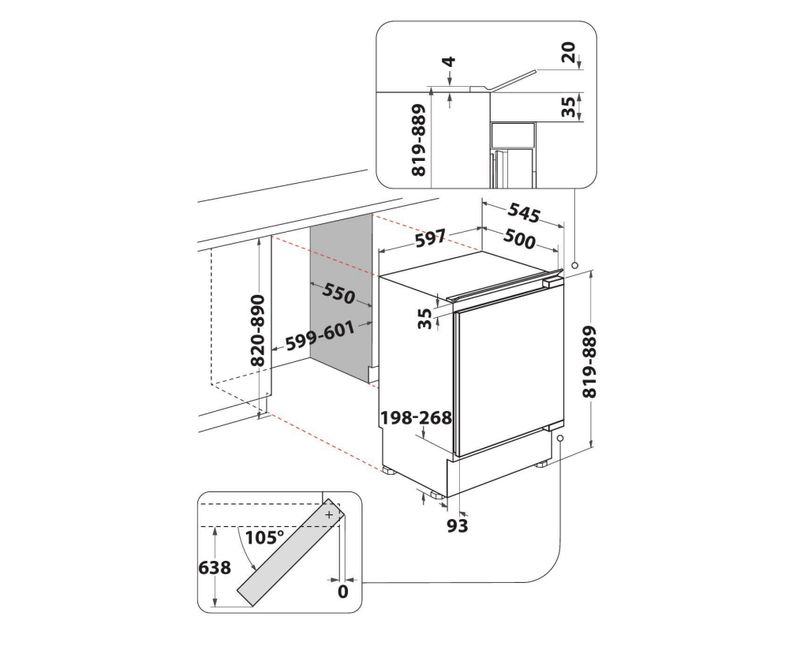 Indesit-INBUL021-Frigorifero-da-Incasso-144-litri-Classe-E-Grigio