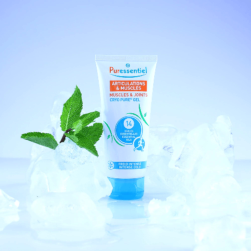 Puressentiel---Articolazioni-e-Muscoli---Cryo-Pure-Gel---Aiuta-a-lenire-le-zone-sensibili---Per-urti-contusioni-e-rigidita---Sensazione-di-freddo-intenso---Non-unge---14-oli-essenziali---80-ml