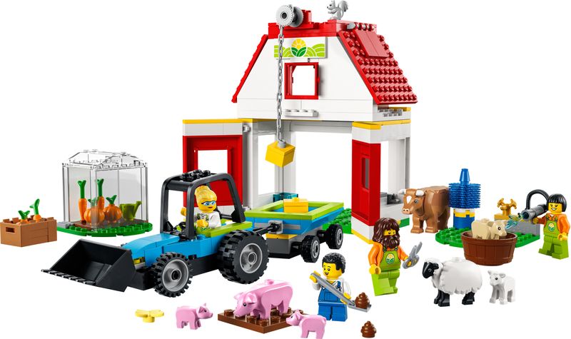 LEGO-City-60346-il-Fienile-e-Animali-da-Fattoria-Idea-Regalo-con-Trattore-Giocattolo-Giochi-per-Bambini-dai-4-Anni-in-su