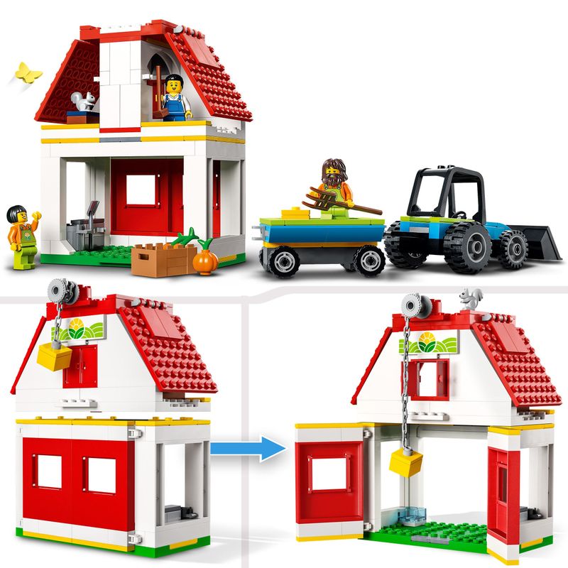 LEGO-City-60346-il-Fienile-e-Animali-da-Fattoria-Idea-Regalo-con-Trattore-Giocattolo-Giochi-per-Bambini-dai-4-Anni-in-su