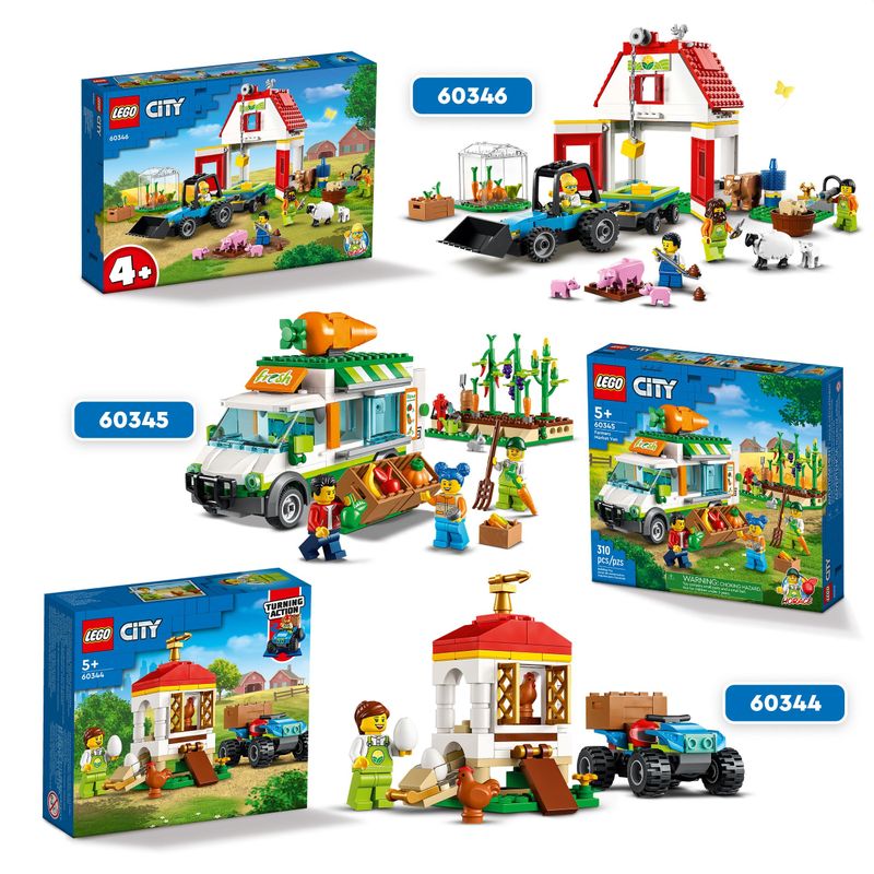 LEGO-City-60346-il-Fienile-e-Animali-da-Fattoria-Idea-Regalo-con-Trattore-Giocattolo-Giochi-per-Bambini-dai-4-Anni-in-su