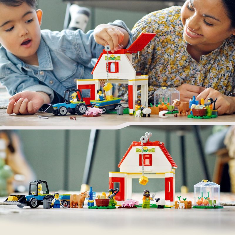 LEGO-City-60346-il-Fienile-e-Animali-da-Fattoria-Idea-Regalo-con-Trattore-Giocattolo-Giochi-per-Bambini-dai-4-Anni-in-su