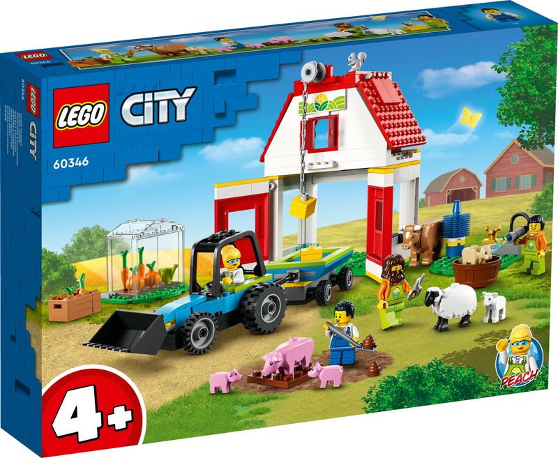 LEGO-City-60346-il-Fienile-e-Animali-da-Fattoria-Idea-Regalo-con-Trattore-Giocattolo-Giochi-per-Bambini-dai-4-Anni-in-su